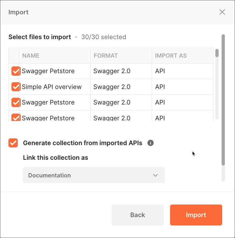 Postman import export github files confirm