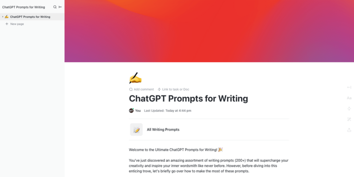 موجهات ChatGPT لقالب الكتابة