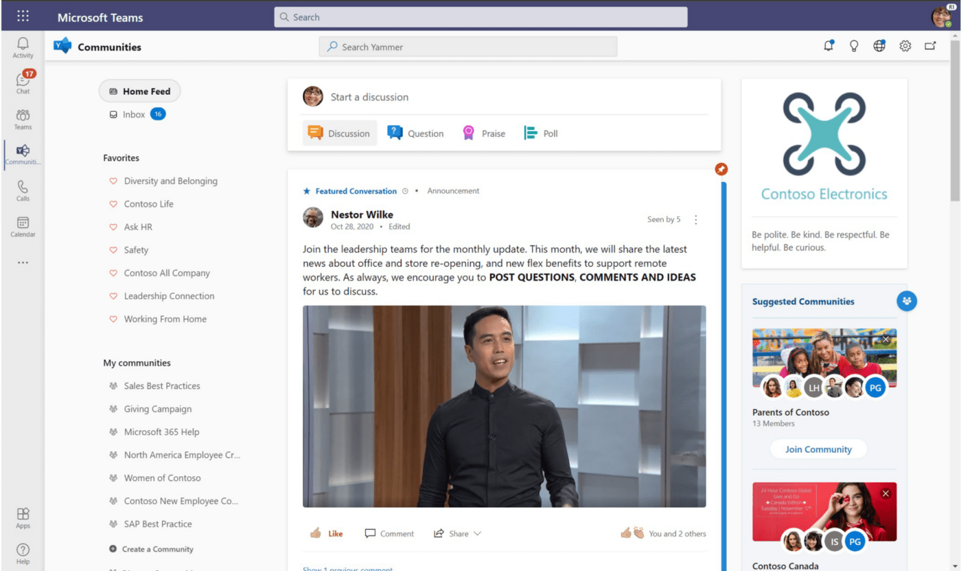 لوحة تحكم Microsoft Teams
