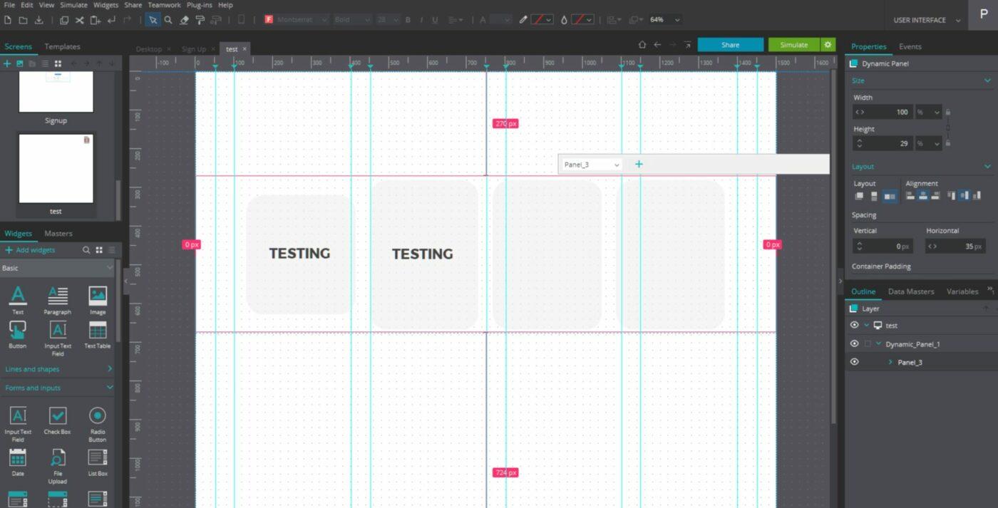 Narzędzia Wireframe od Justinmind
