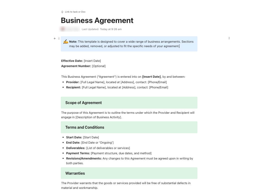 10 modèles d'accords commerciaux et exemples de contrats