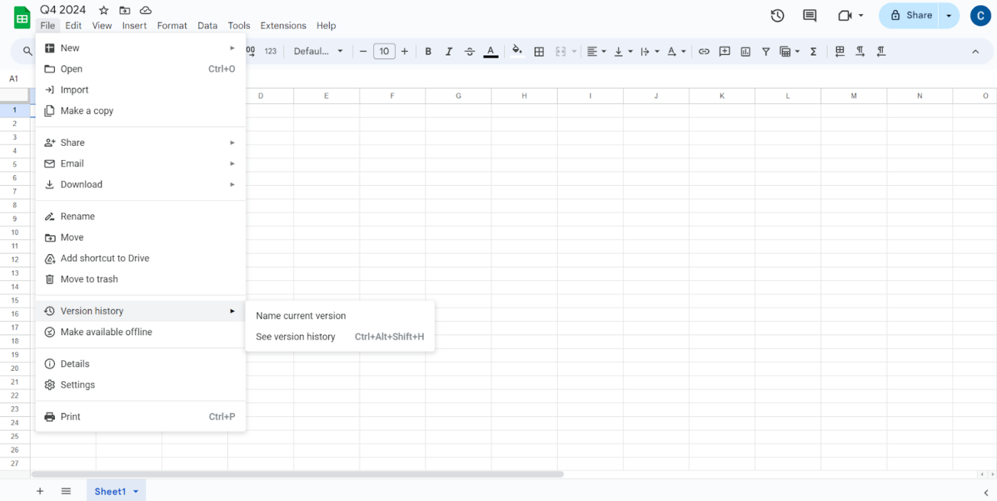 Google Sheets