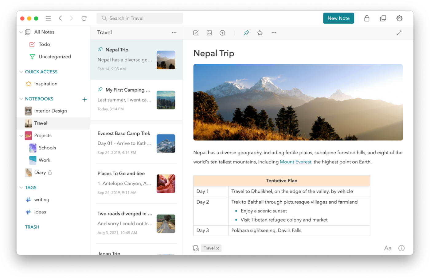 UpNote: alternativas a Evernote