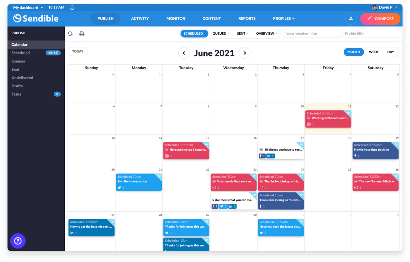 Sendible (Best for agencies and team collaboration)